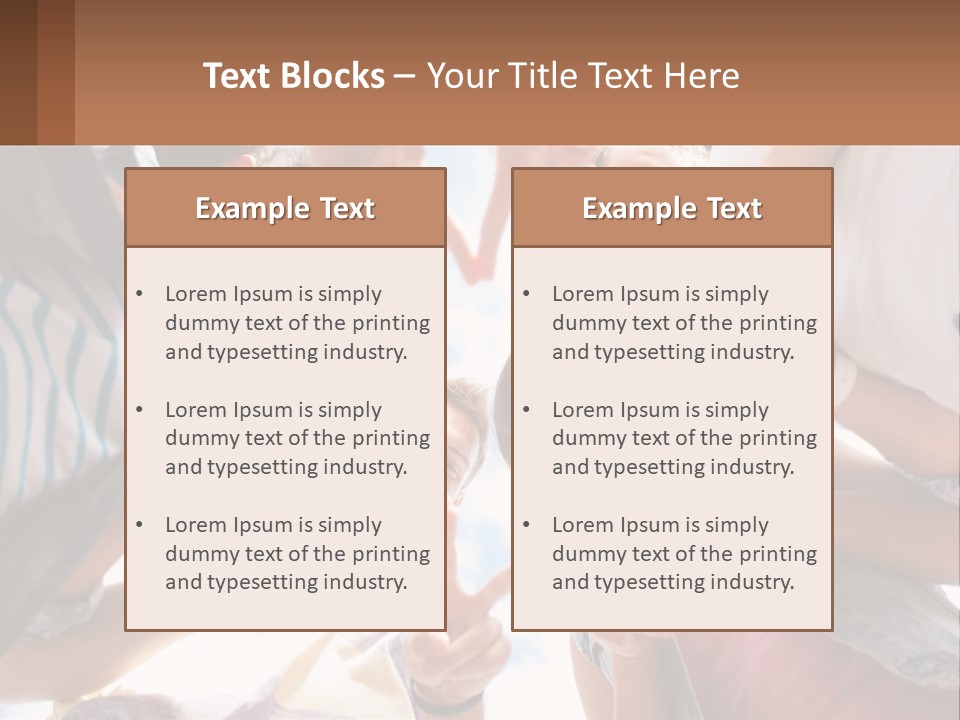Group Of Teenagers PowerPoint Template