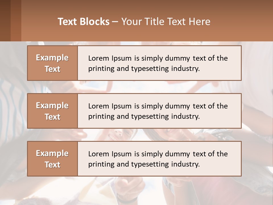 Group Of Teenagers PowerPoint Template