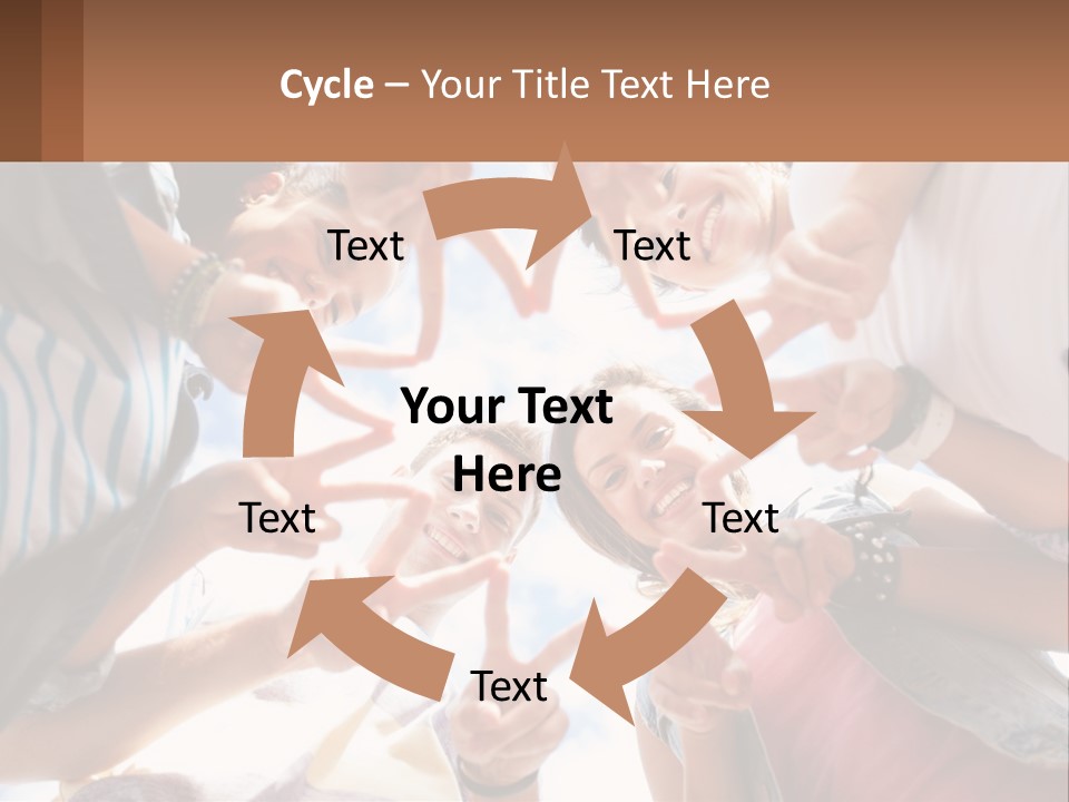 Group Of Teenagers PowerPoint Template