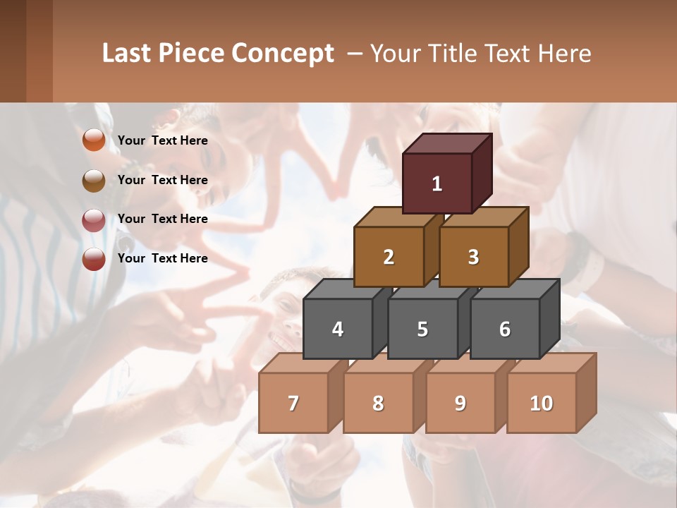 Group Of Teenagers PowerPoint Template