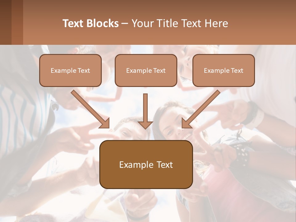 Group Of Teenagers PowerPoint Template