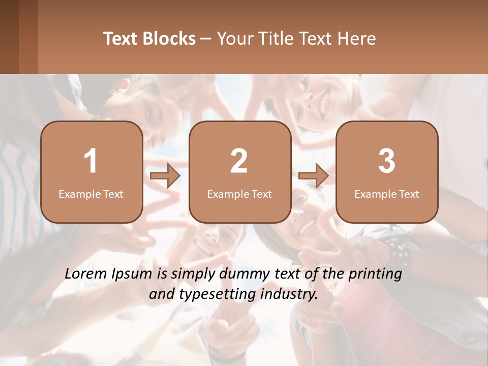 Group Of Teenagers PowerPoint Template