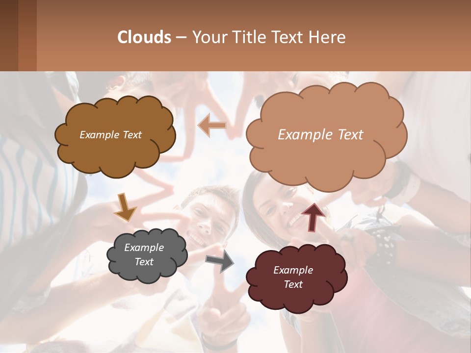 Group Of Teenagers PowerPoint Template