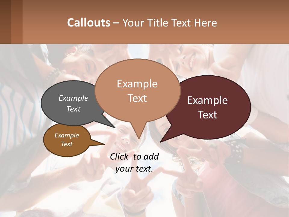 Group Of Teenagers PowerPoint Template