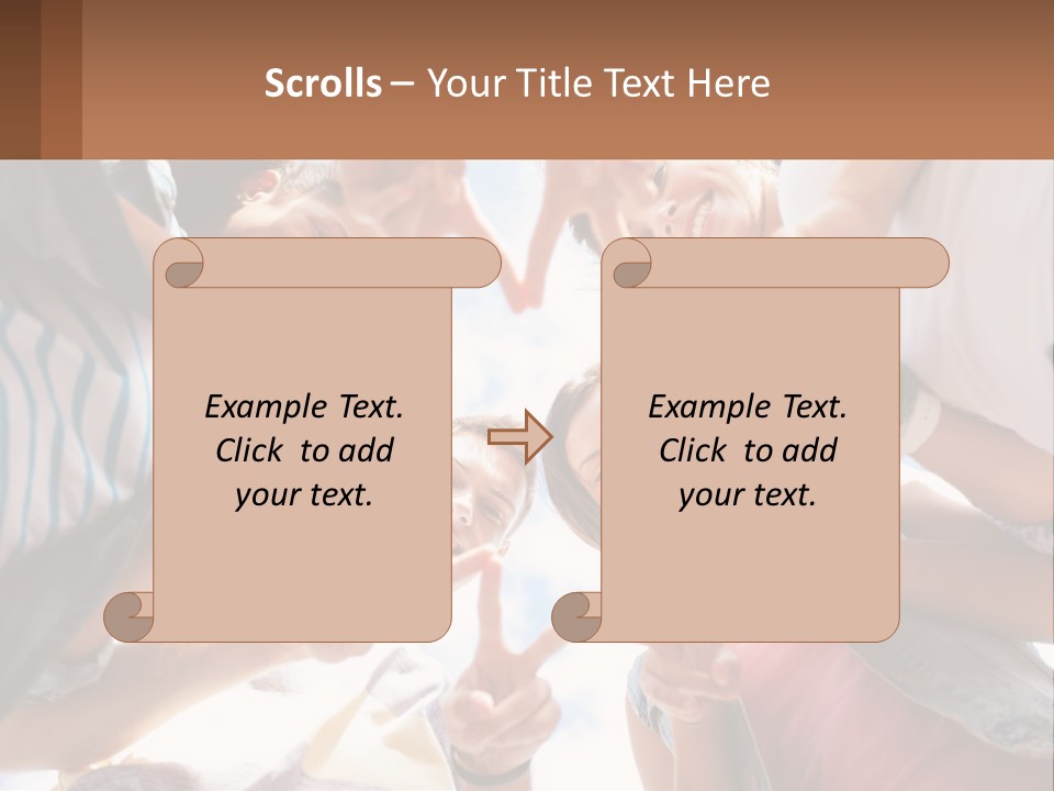 Group Of Teenagers PowerPoint Template