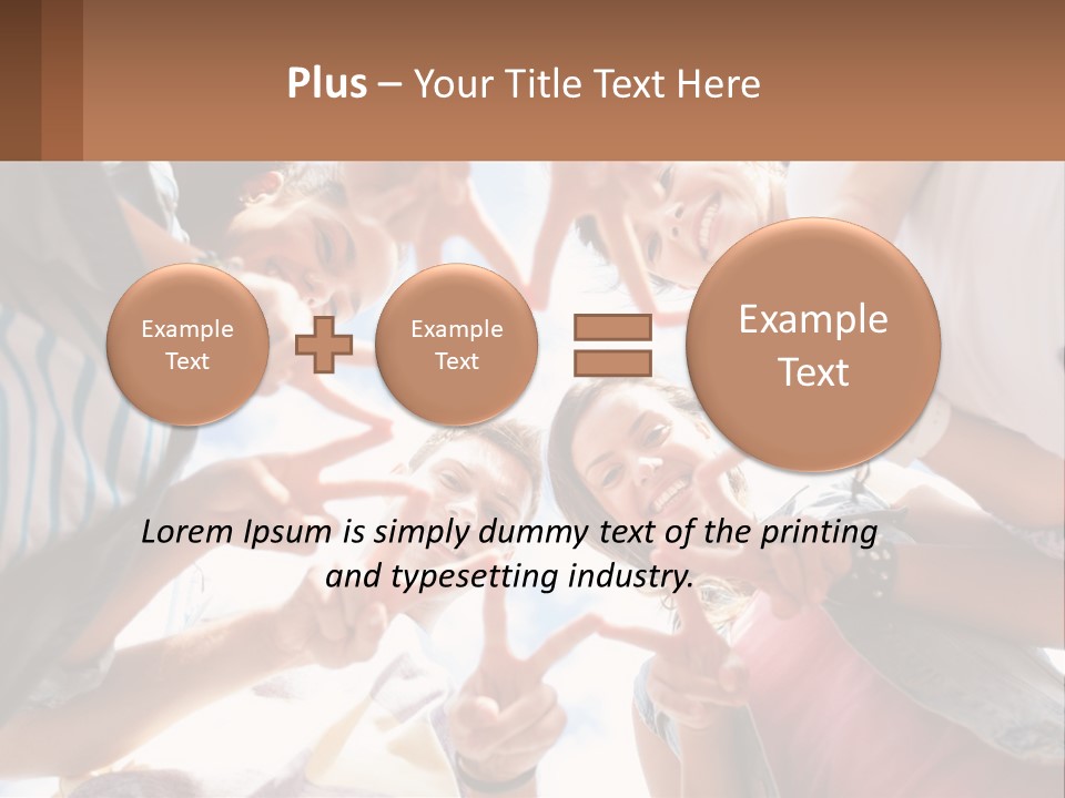 Group Of Teenagers PowerPoint Template