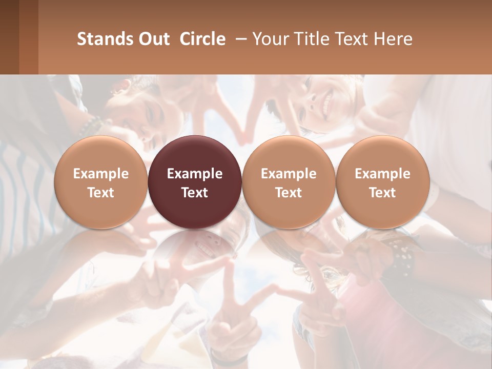 Group Of Teenagers PowerPoint Template