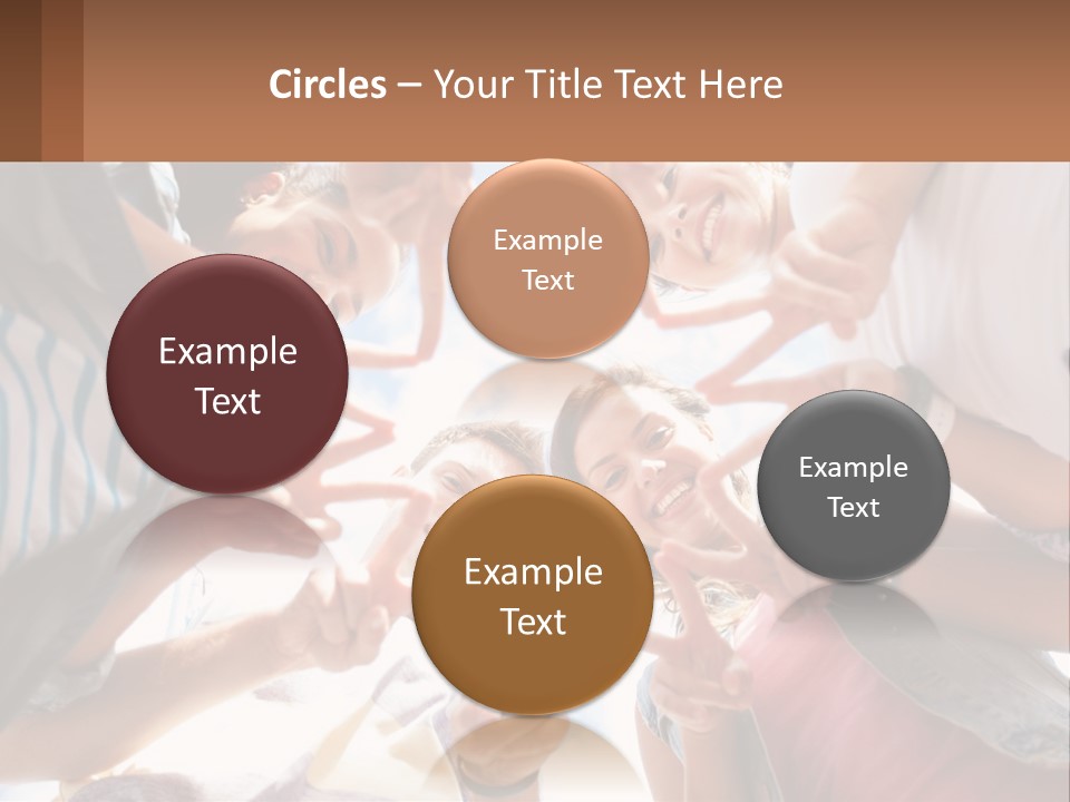 Group Of Teenagers PowerPoint Template