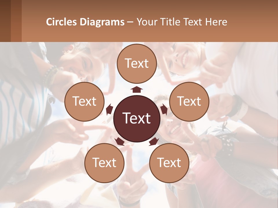 Group Of Teenagers PowerPoint Template