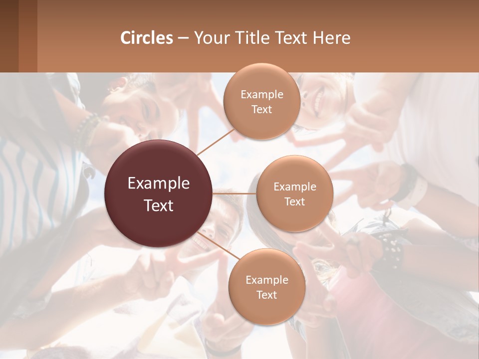 Group Of Teenagers PowerPoint Template