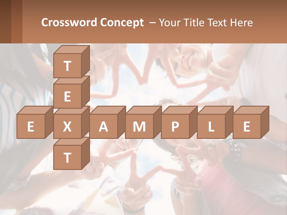 Group Of Teenagers PowerPoint Template