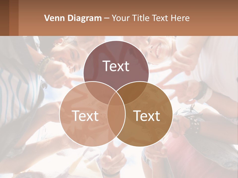 Group Of Teenagers PowerPoint Template