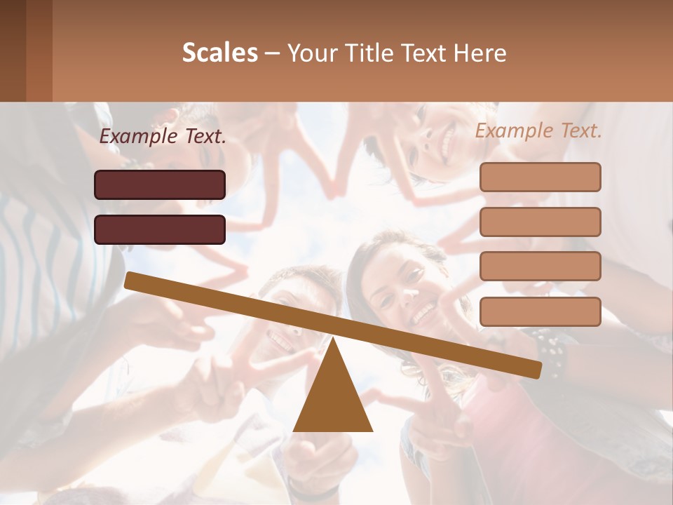 Group Of Teenagers PowerPoint Template