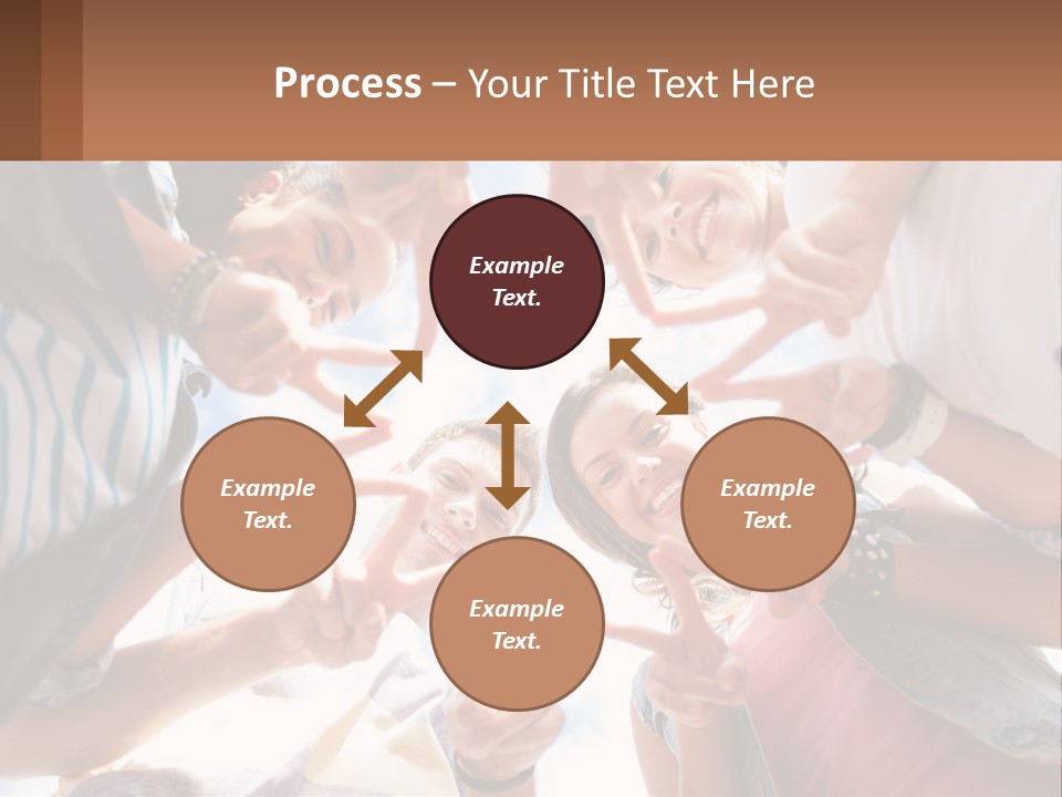 Group Of Teenagers PowerPoint Template