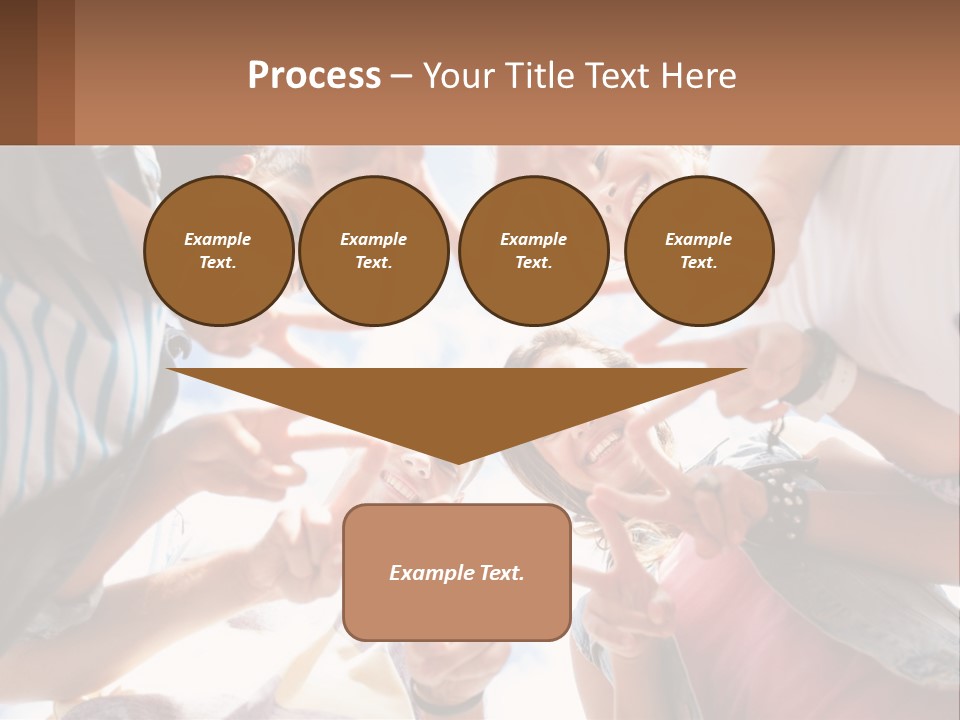 Group Of Teenagers PowerPoint Template