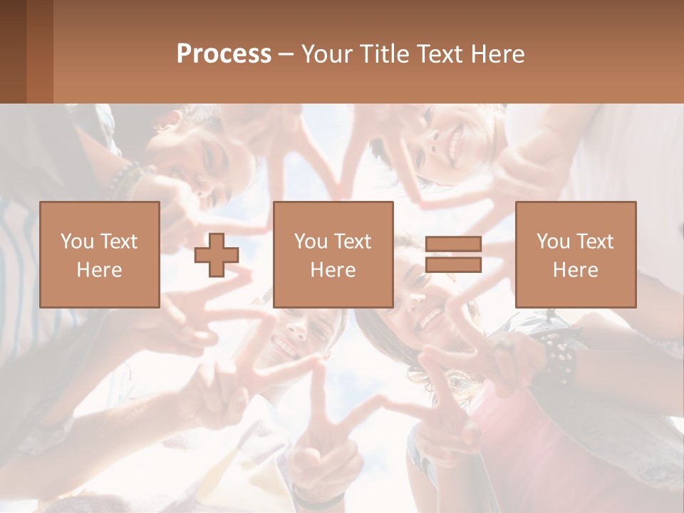 Group Of Teenagers PowerPoint Template