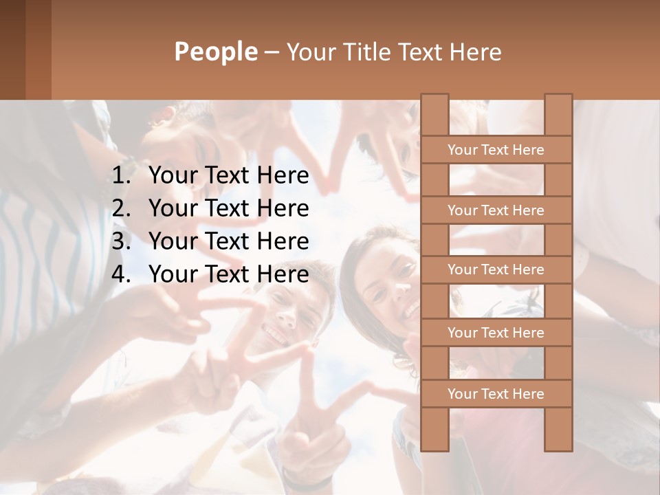 Group Of Teenagers PowerPoint Template