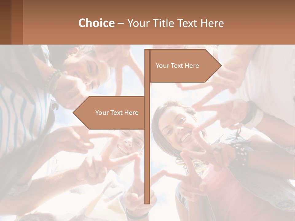 Group Of Teenagers PowerPoint Template