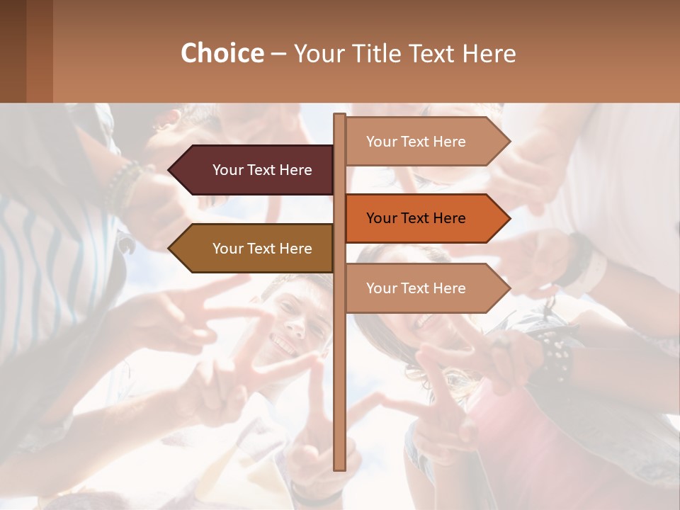 Group Of Teenagers PowerPoint Template