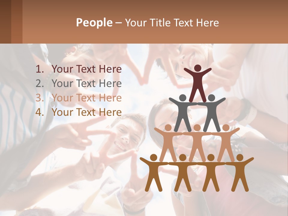 Group Of Teenagers PowerPoint Template