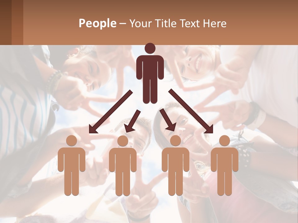 Group Of Teenagers PowerPoint Template