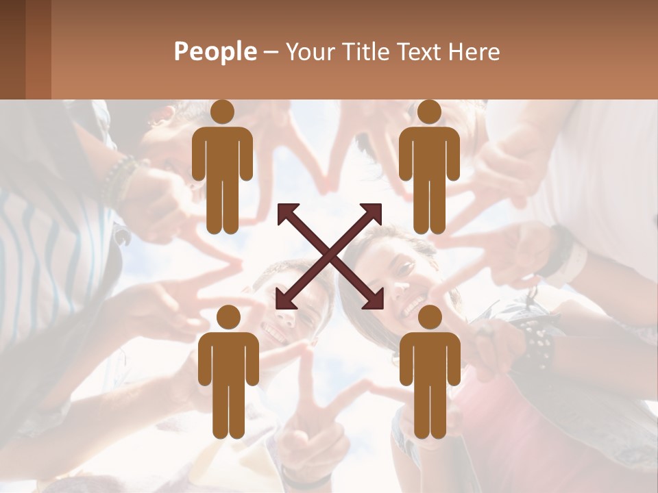 Group Of Teenagers PowerPoint Template