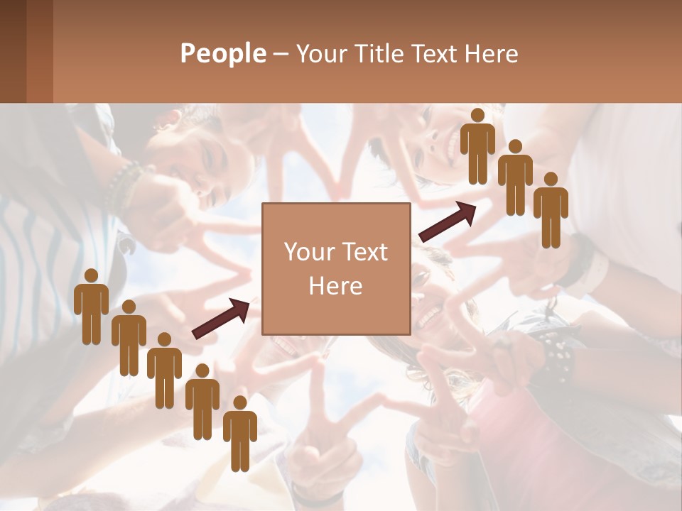 Group Of Teenagers PowerPoint Template