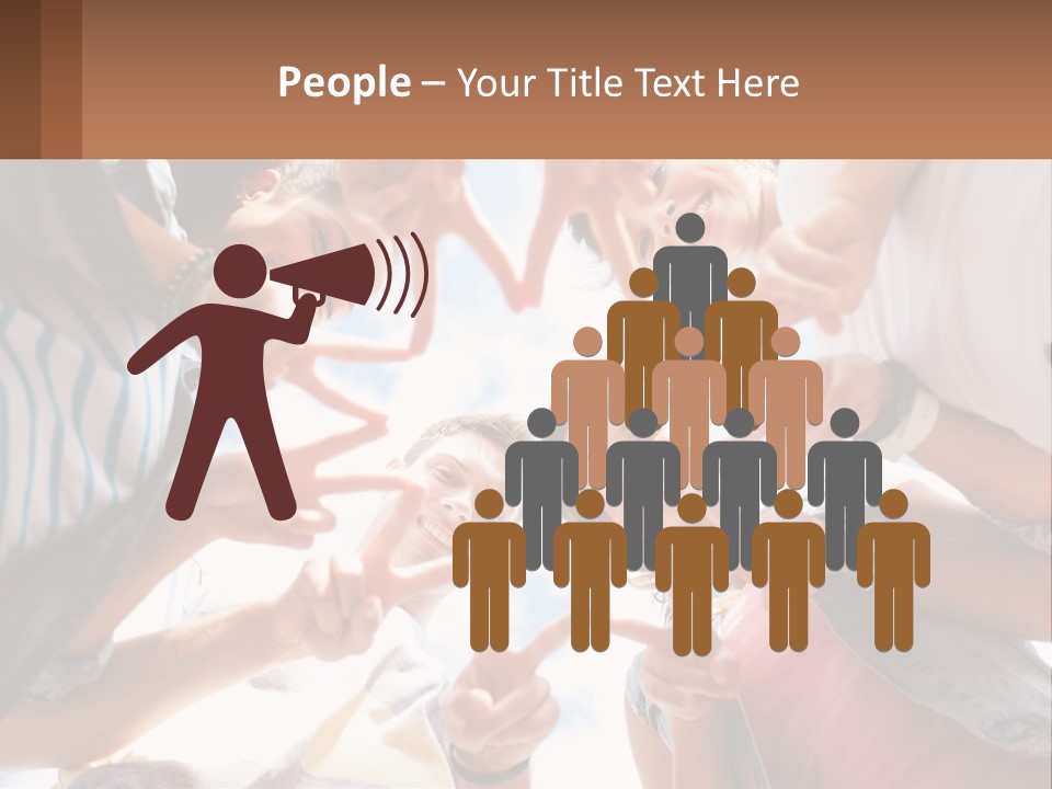 Group Of Teenagers PowerPoint Template