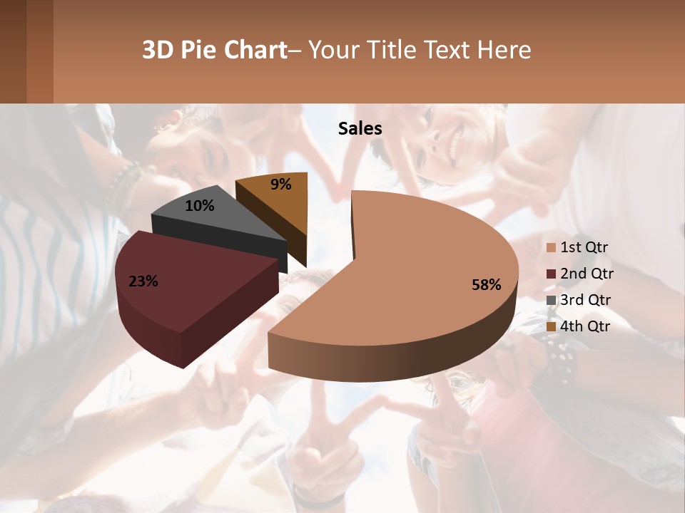 Group Of Teenagers PowerPoint Template
