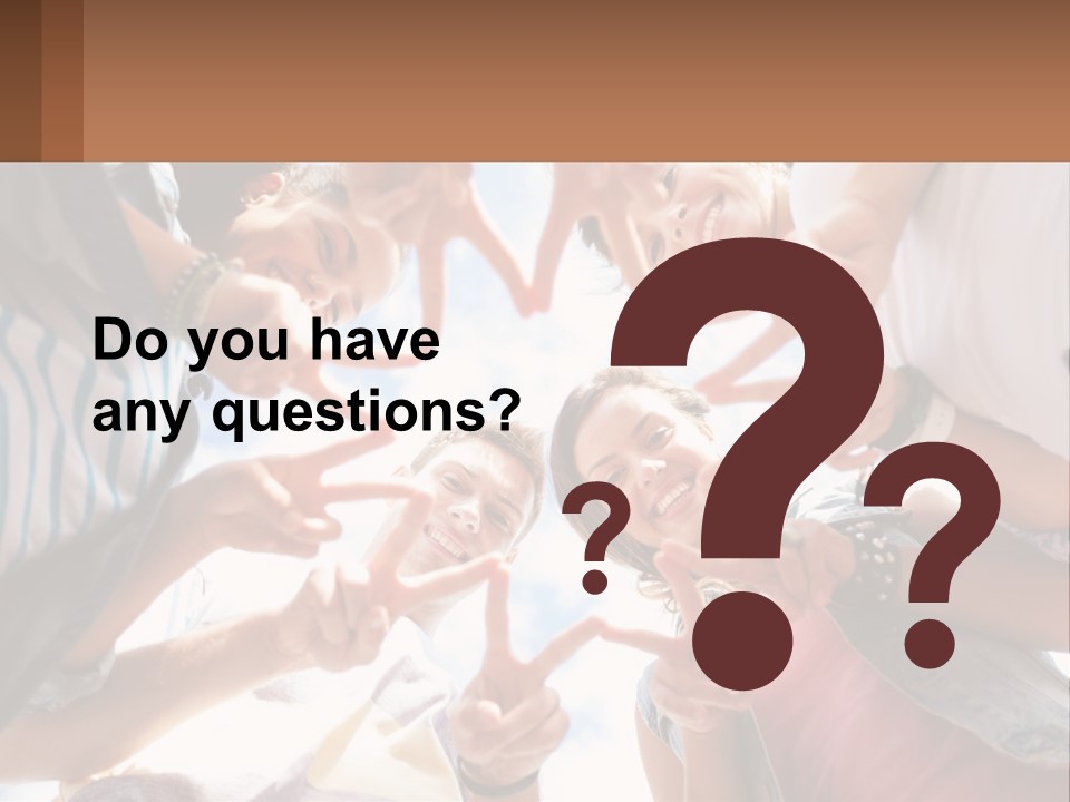 Group Of Teenagers PowerPoint Template