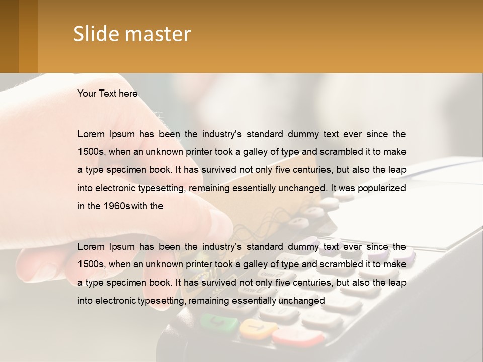 Payment By Card In The Terminal PowerPoint Template