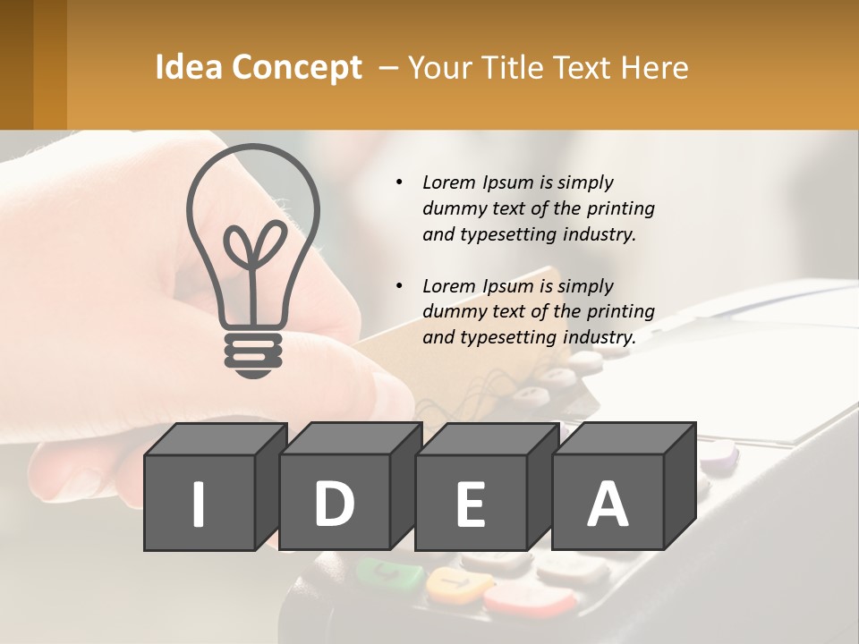 Payment By Card In The Terminal PowerPoint Template
