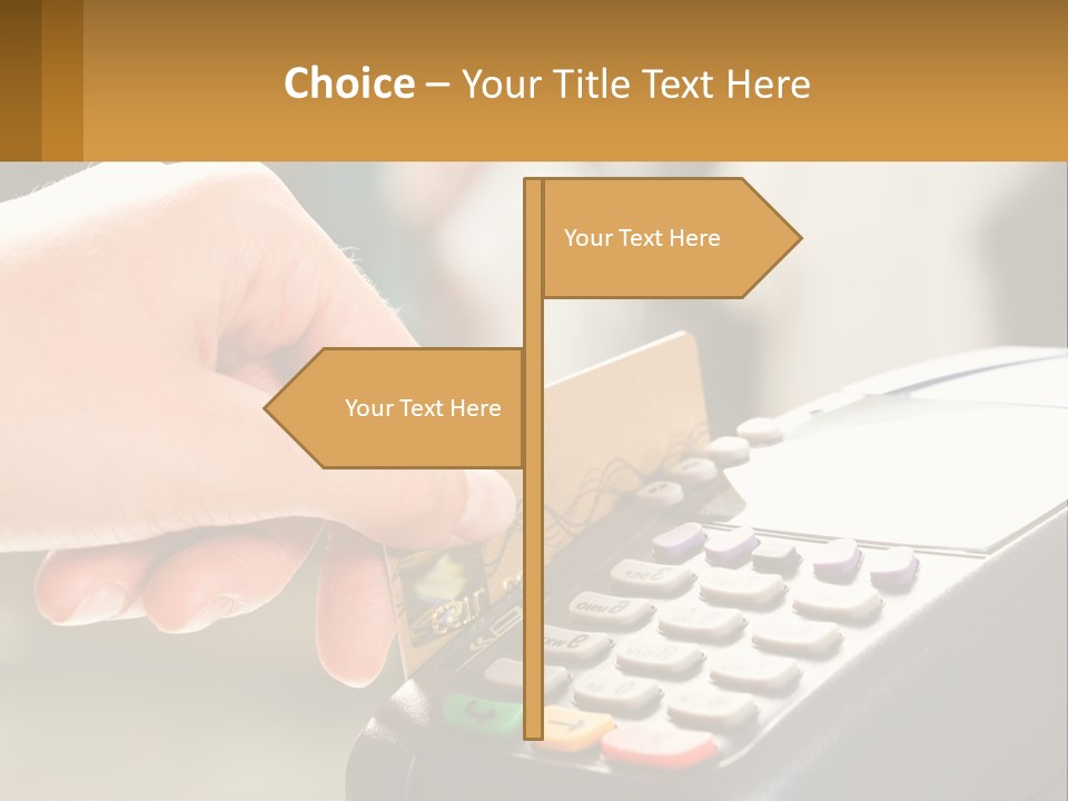 Payment By Card In The Terminal PowerPoint Template