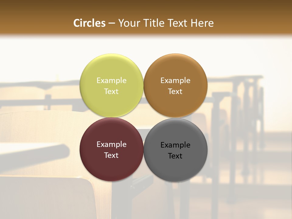 School Desks PowerPoint Template