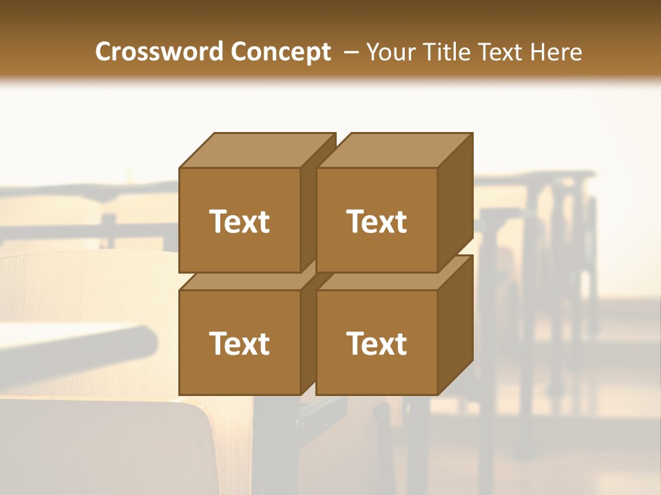 School Desks PowerPoint Template