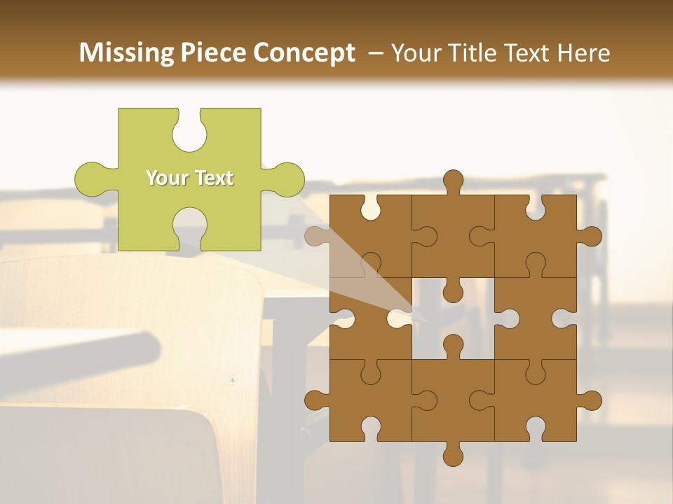 School Desks PowerPoint Template