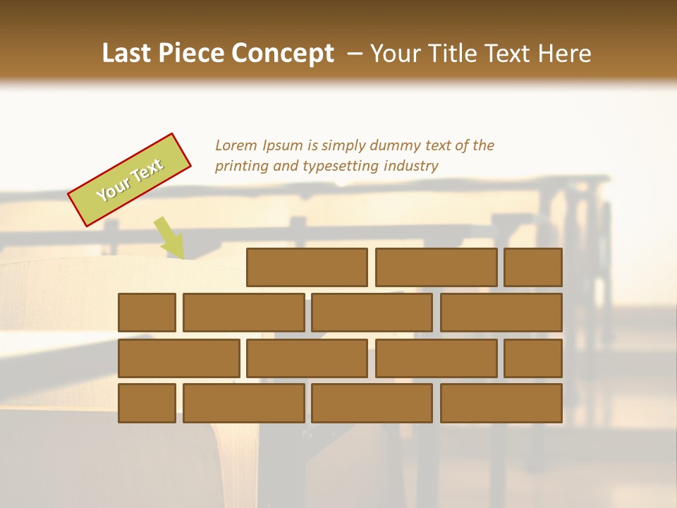School Desks PowerPoint Template