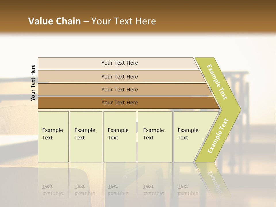 School Desks PowerPoint Template