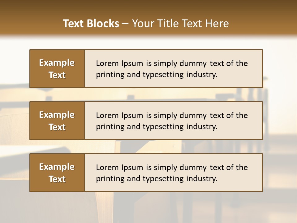 School Desks PowerPoint Template