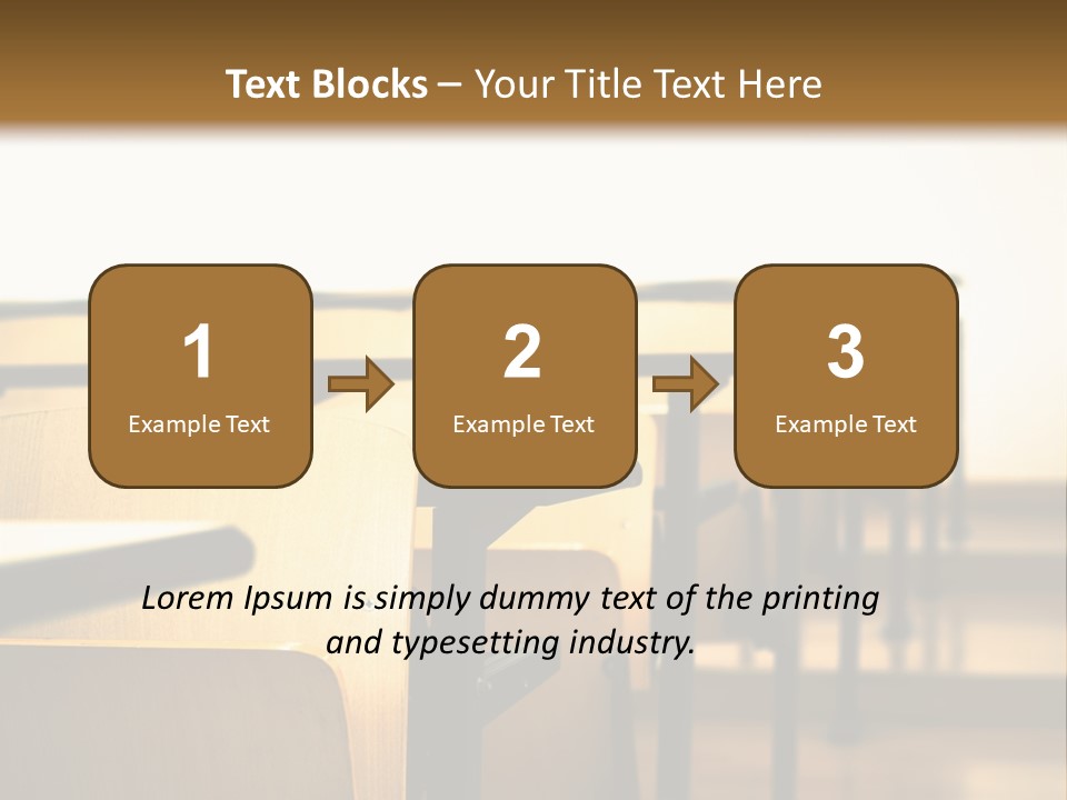 School Desks PowerPoint Template