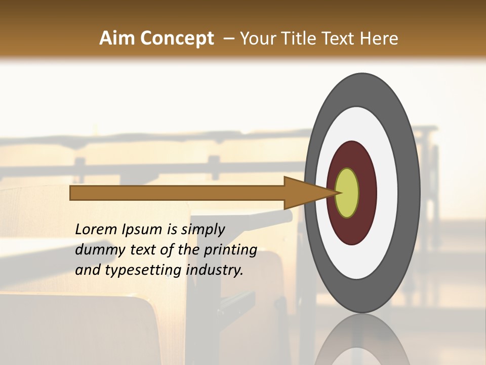 School Desks PowerPoint Template
