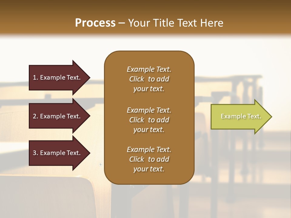 School Desks PowerPoint Template