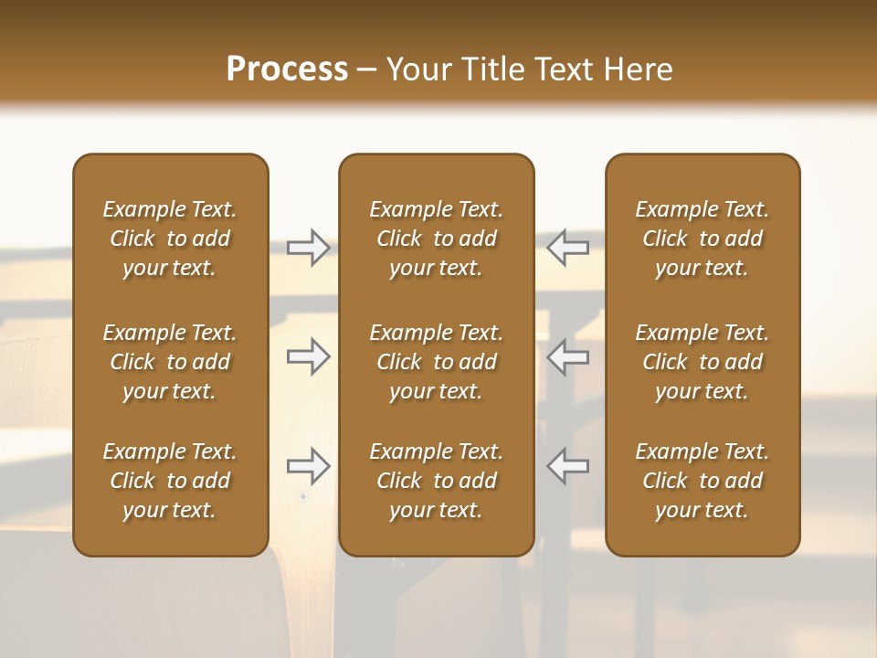 School Desks PowerPoint Template