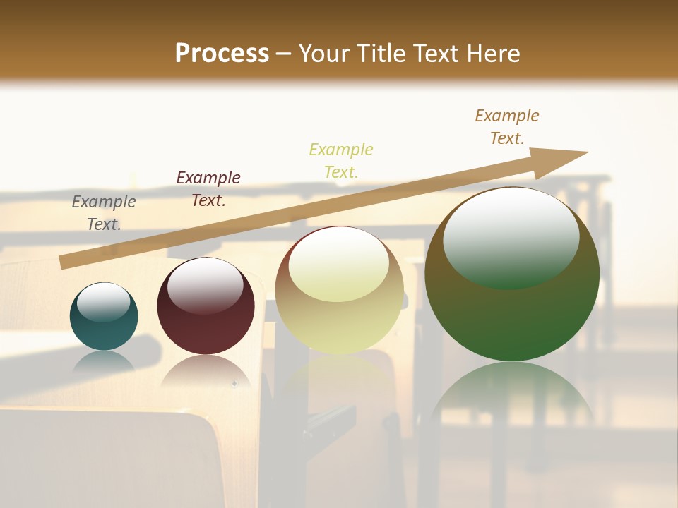 School Desks PowerPoint Template