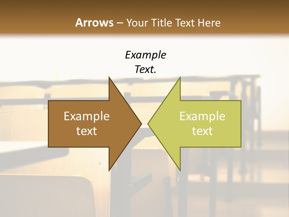 School Desks PowerPoint Template