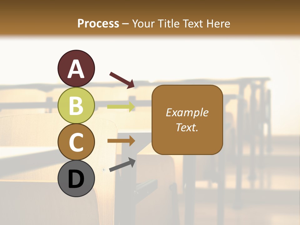 School Desks PowerPoint Template