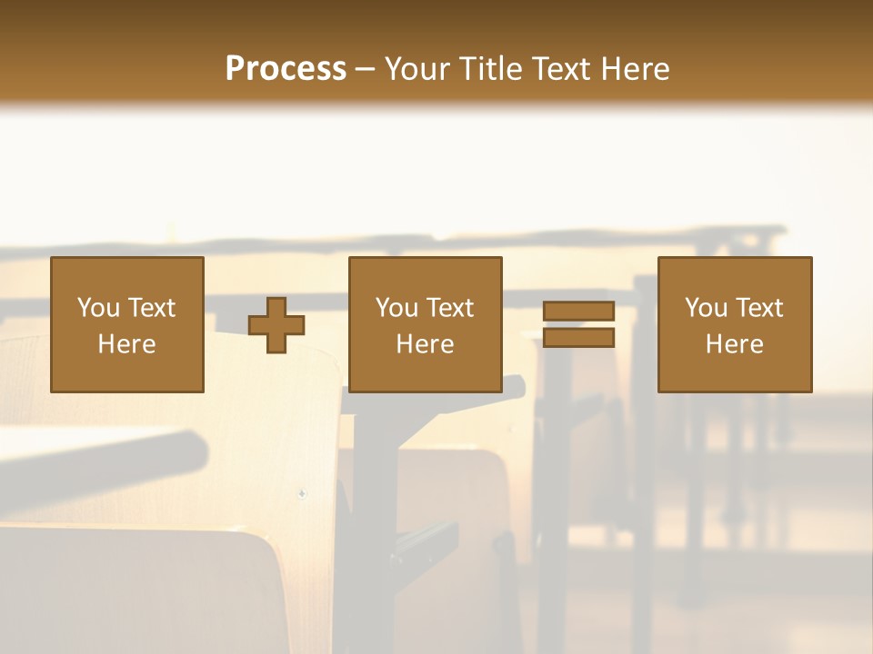School Desks PowerPoint Template