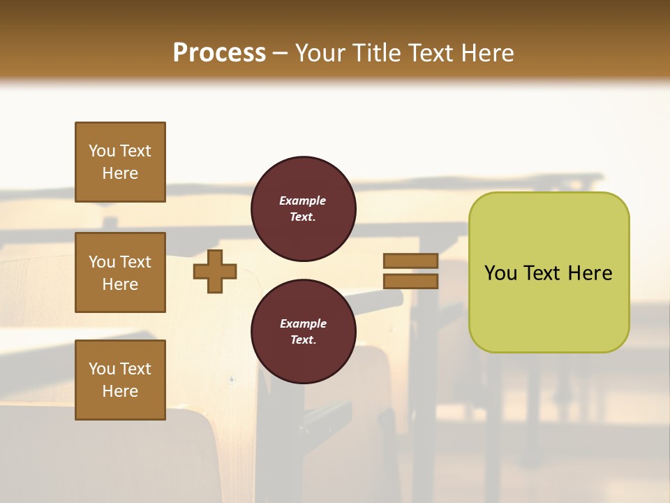 School Desks PowerPoint Template