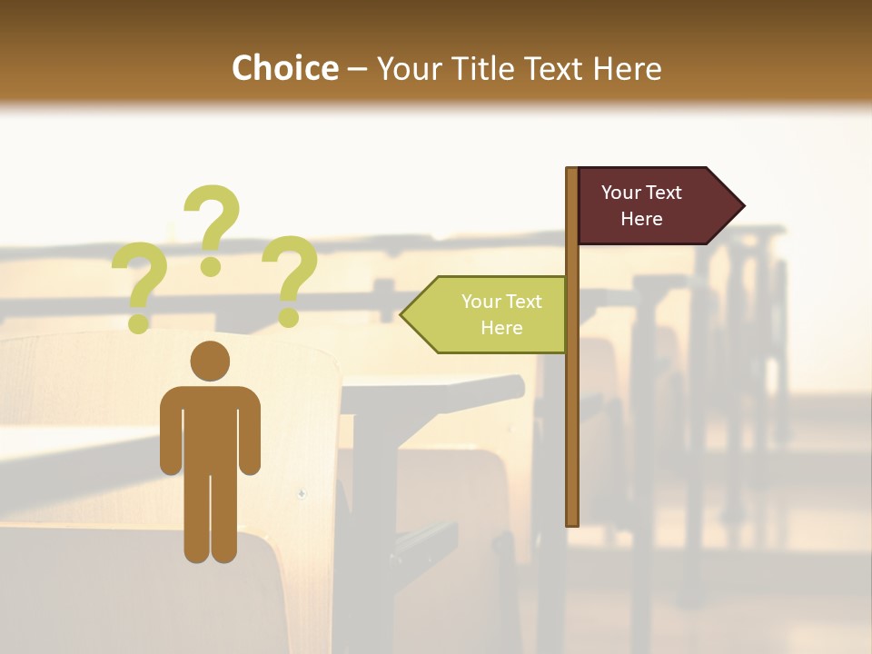 School Desks PowerPoint Template