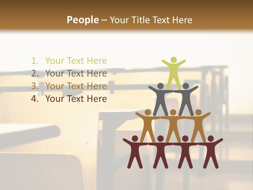 School Desks PowerPoint Template